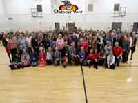 Dancers, friends & Instructors Michael Barr, Michele Burton, Cathy Dacumos and Kat Painter at OktoberWest 2019 in Sacramento, CA