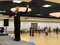 Ray Sarlemijin teaching in the Starlite Ballroom at Las Vegas Dance Explosion 2015